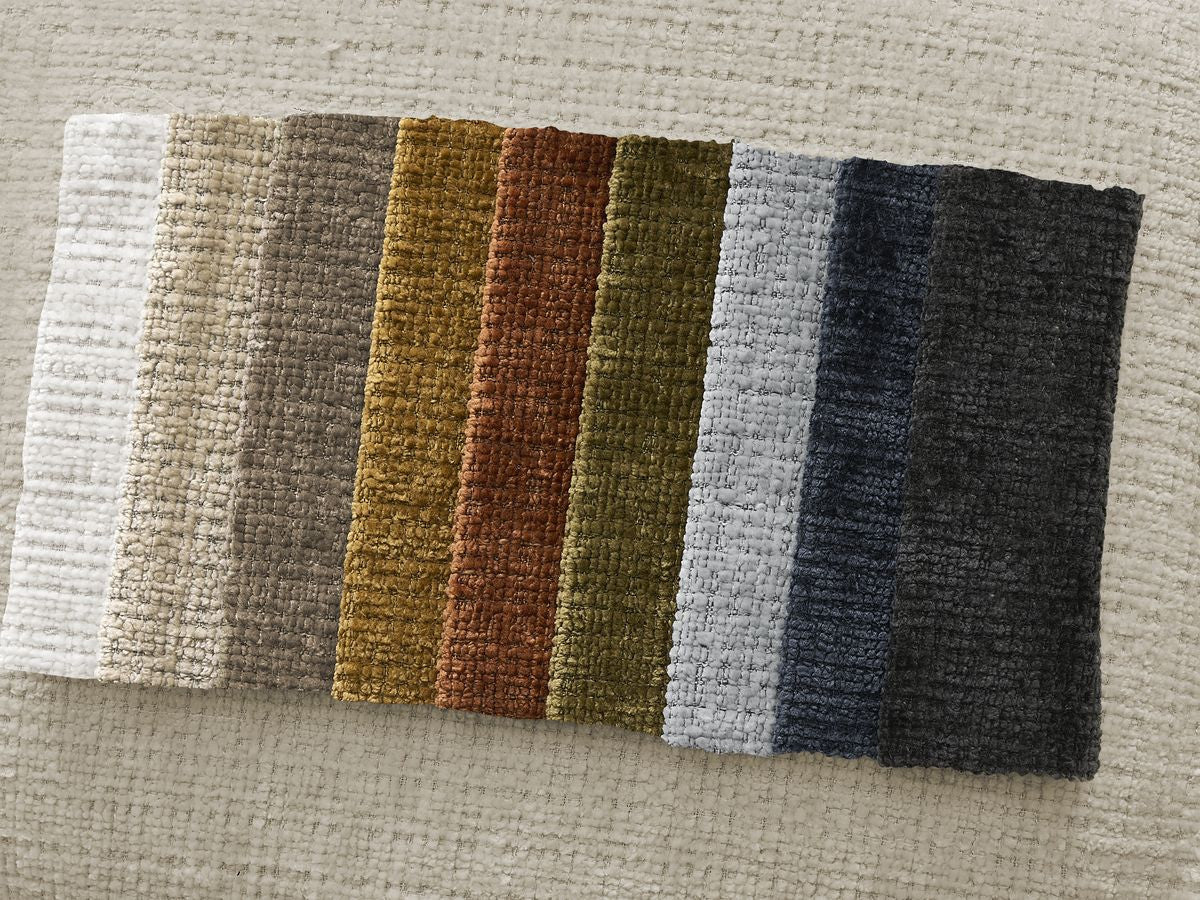 Canapé droit fixe LEONORE tissu texturé