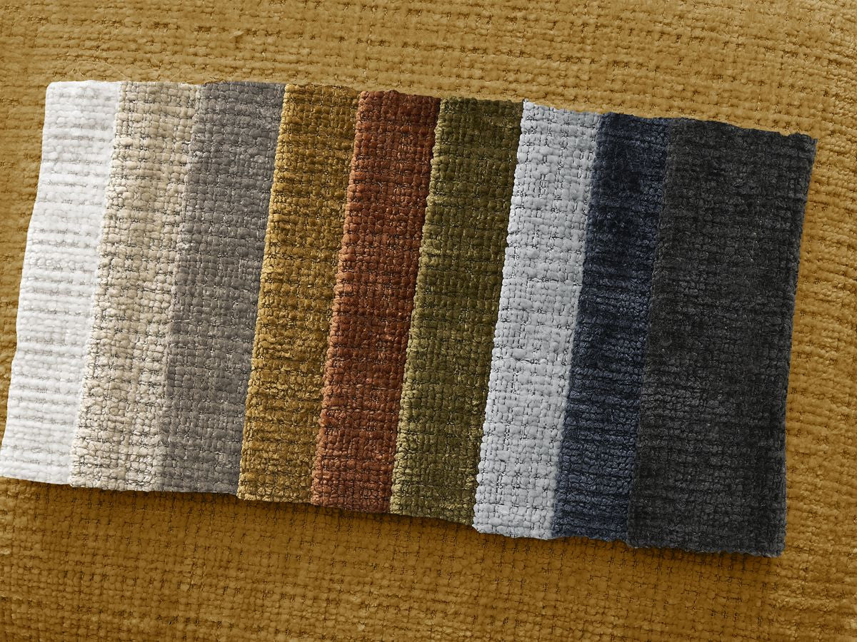 Canapé droit fixe LEONORE tissu texturé