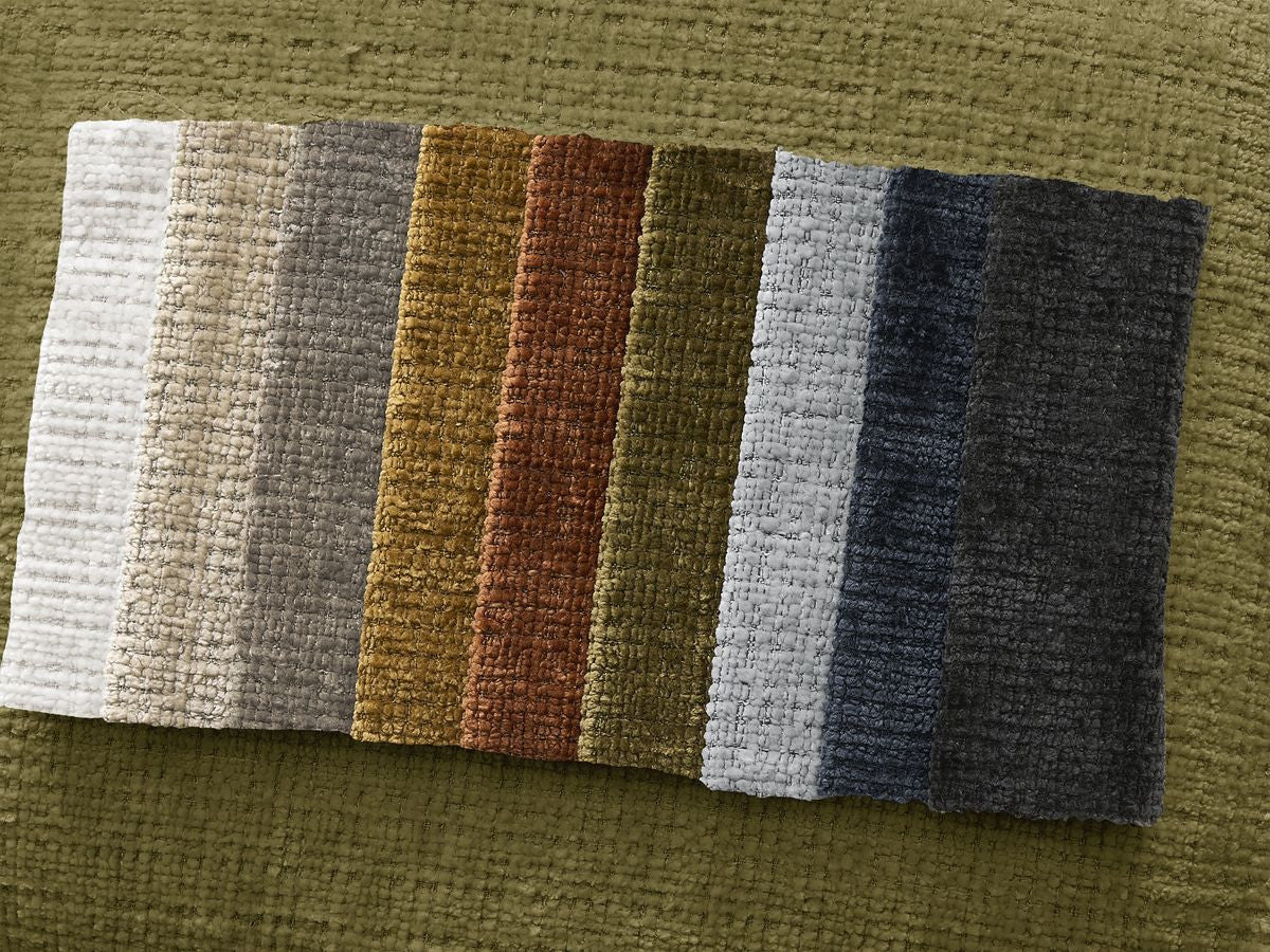 Canapé droit fixe LEONORE tissu texturé