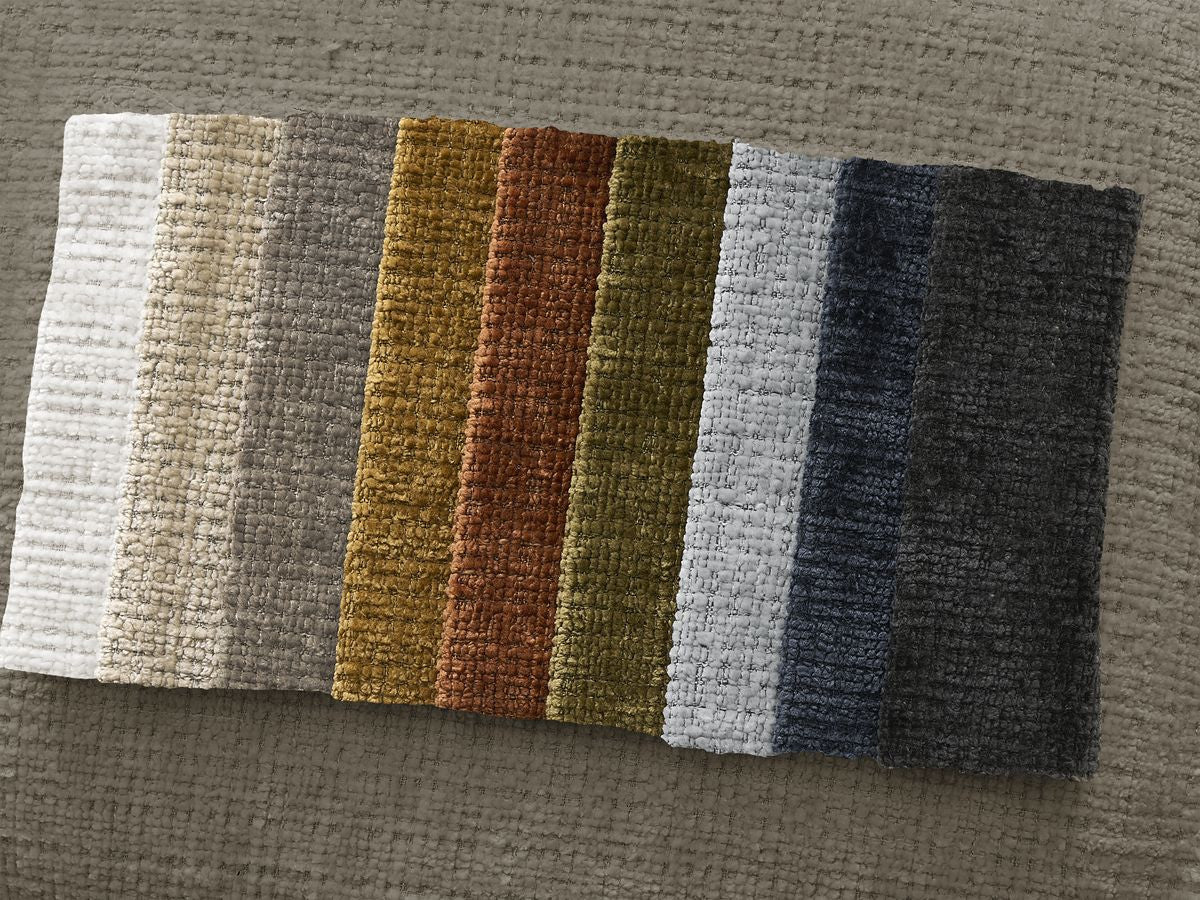 Canapé droit fixe LEONORE tissu texturé