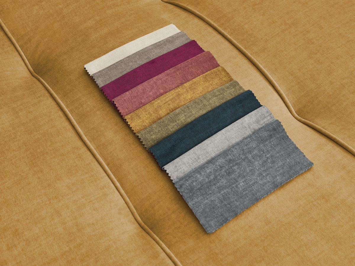 Canapé panoramique convertible coffre ARSENE tissu velours