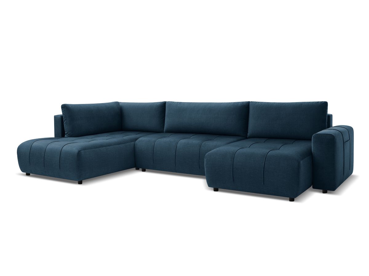 Canapé panoramique convertible coffre ARSENE tissu velours