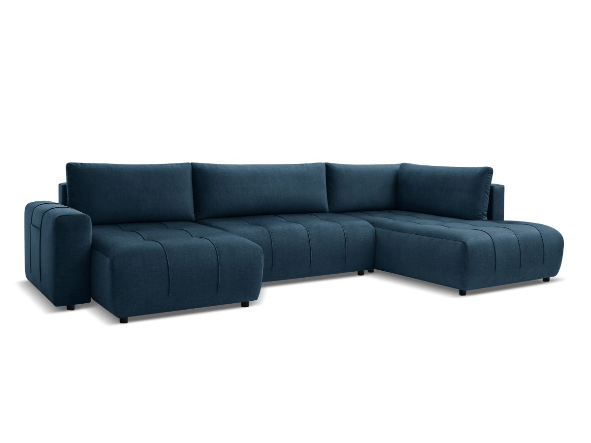 Canapé panoramique convertible coffre ARSENE tissu velours