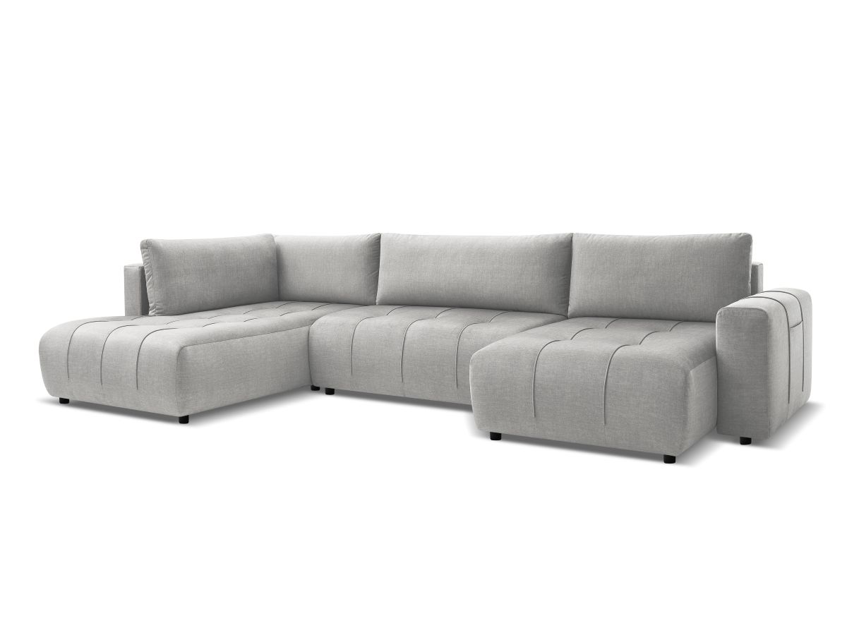 Canapé panoramique convertible coffre ARSENE tissu velours