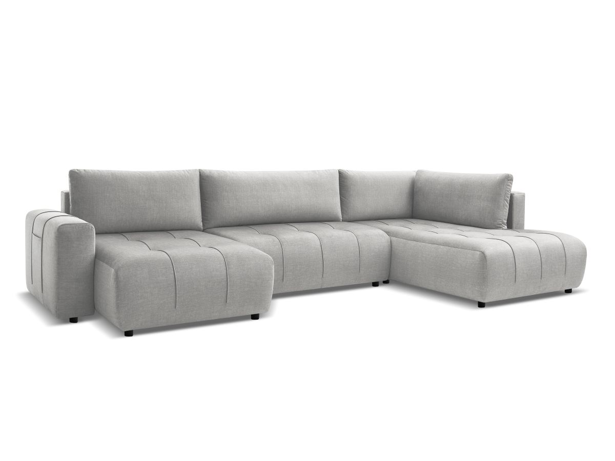 Canapé panoramique convertible coffre ARSENE tissu velours