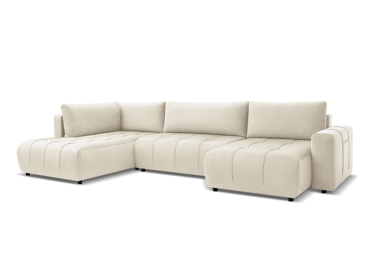 Canapé panoramique convertible coffre ARSENE tissu velours