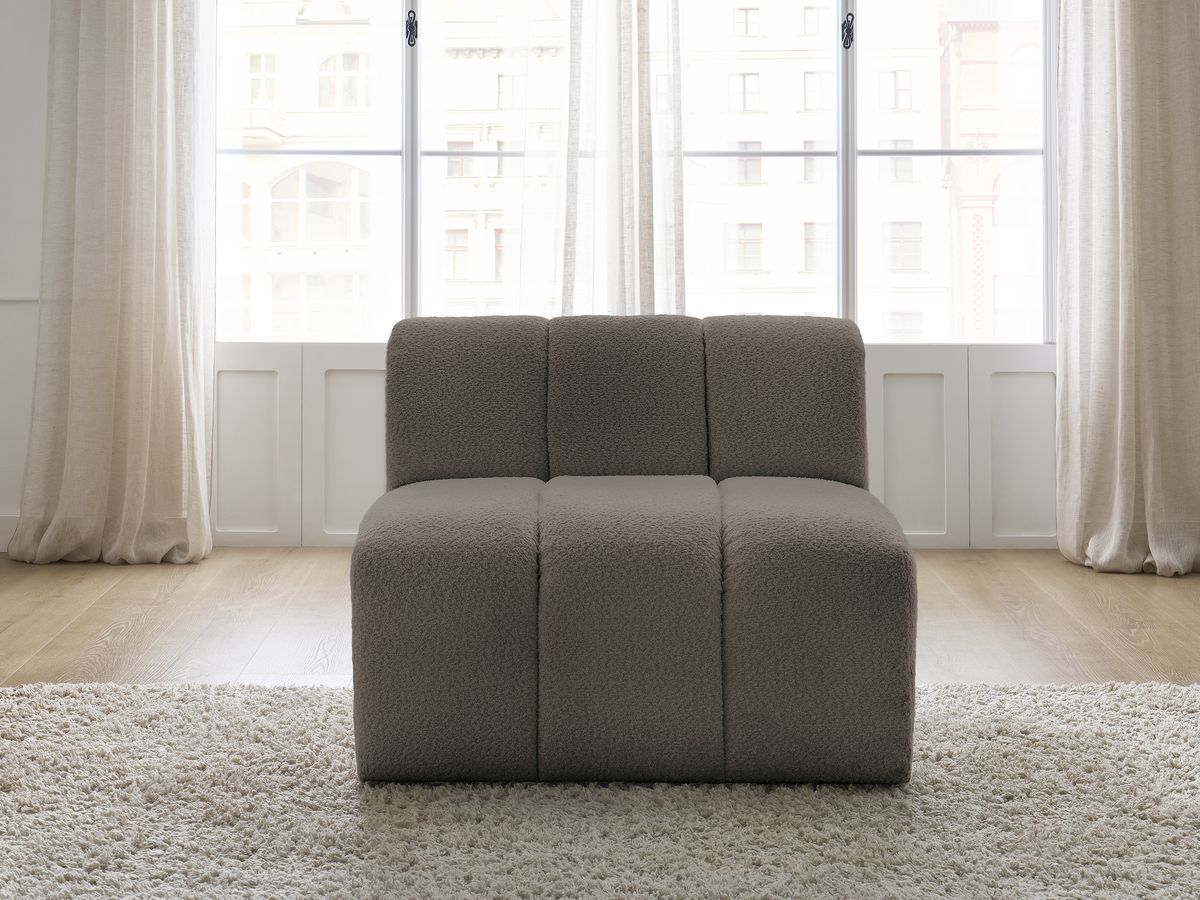 Chauffeuse 1 place pour canapé modulable ANNECY tissu bouclette