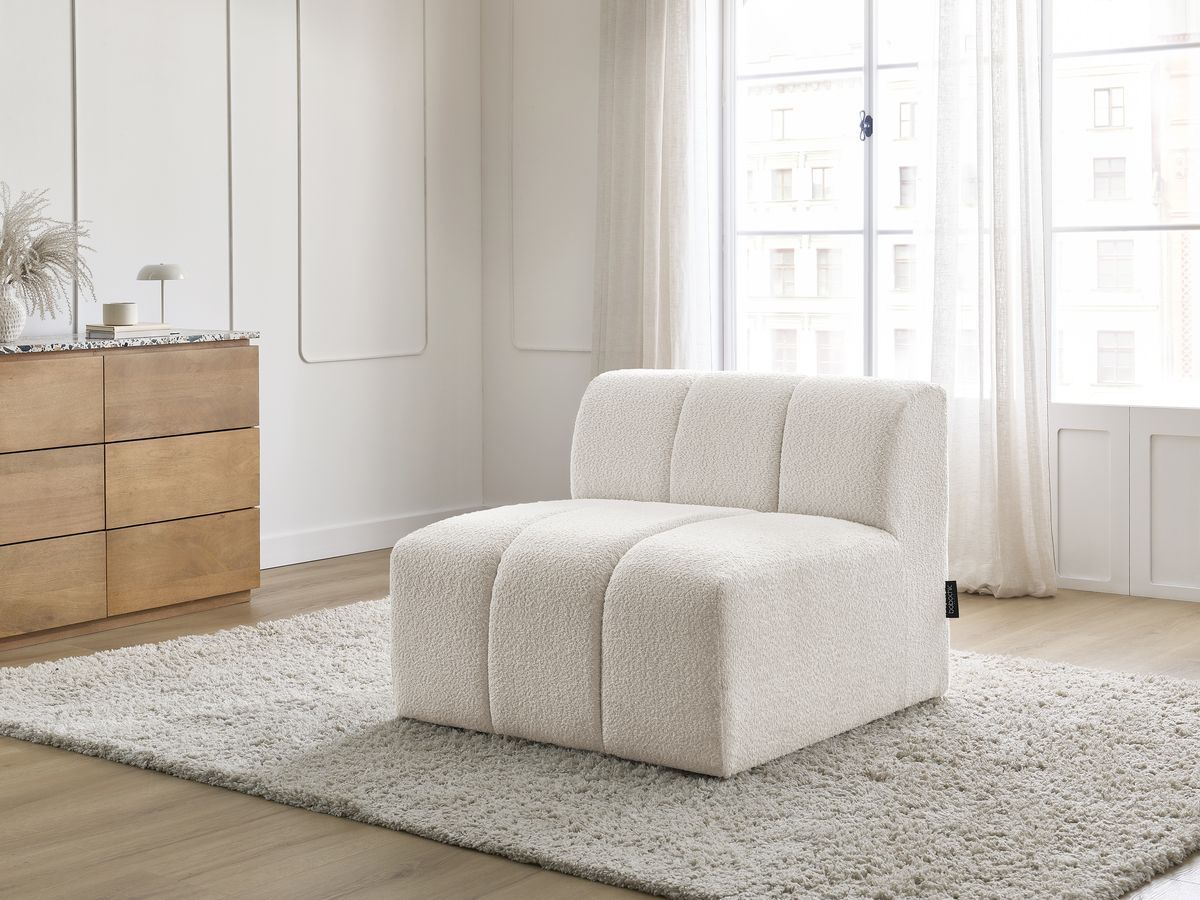Chauffeuse 1 place pour canapé modulable ANNECY tissu bouclette