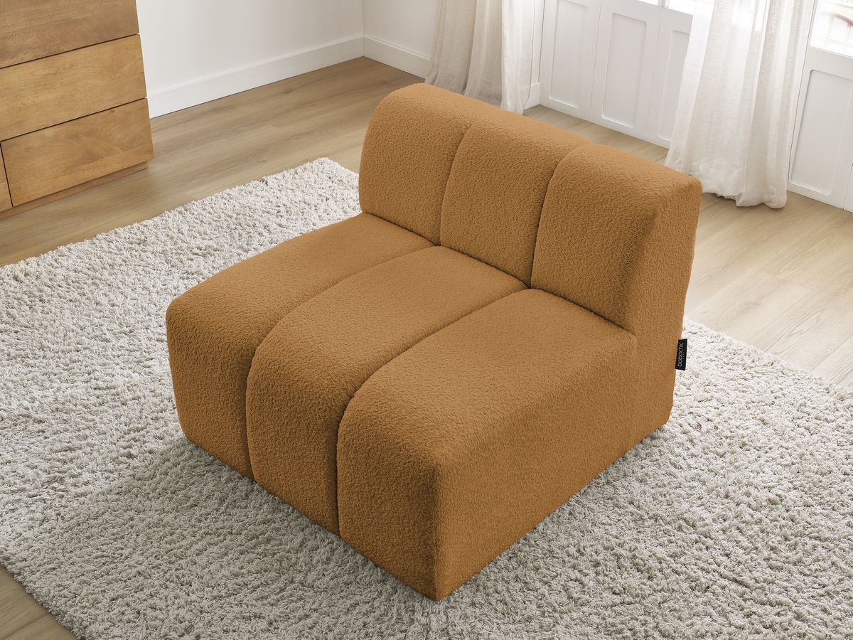 Chauffeuse 1 place pour canapé modulable ANNECY tissu bouclette
