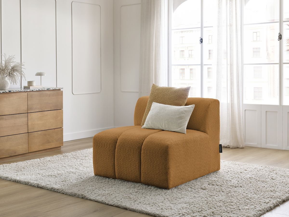 Chauffeuse 1 place pour canapé modulable ANNECY tissu bouclette