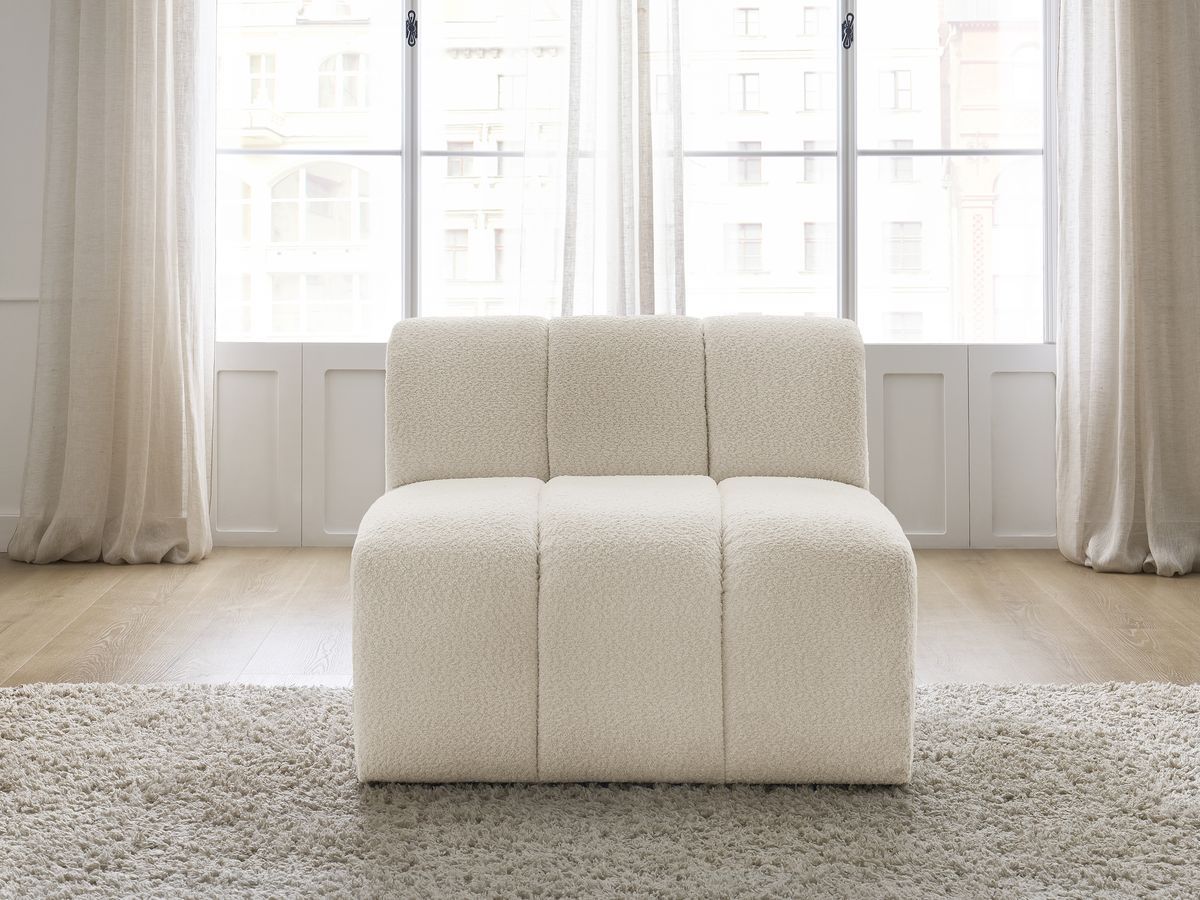 Chauffeuse 1 place pour canapé modulable ANNECY tissu bouclette