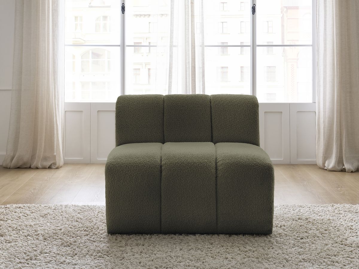 Chauffeuse 1 place pour canapé modulable ANNECY tissu bouclette