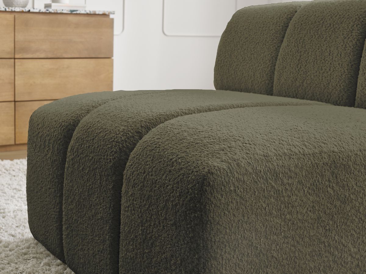 Chauffeuse 1 place pour canapé modulable ANNECY tissu bouclette