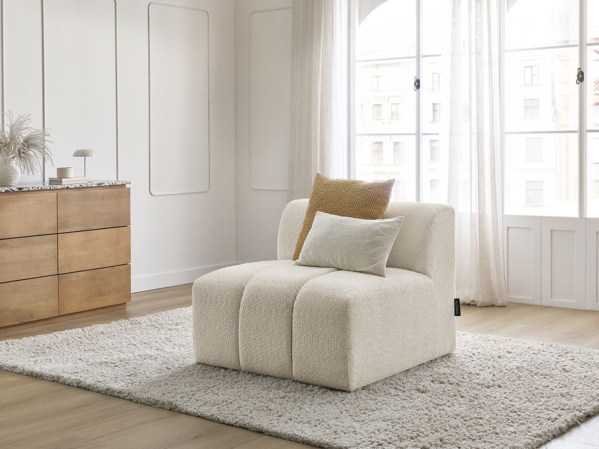 Chauffeuse 1 place pour canapé modulable ANNECY tissu bouclette