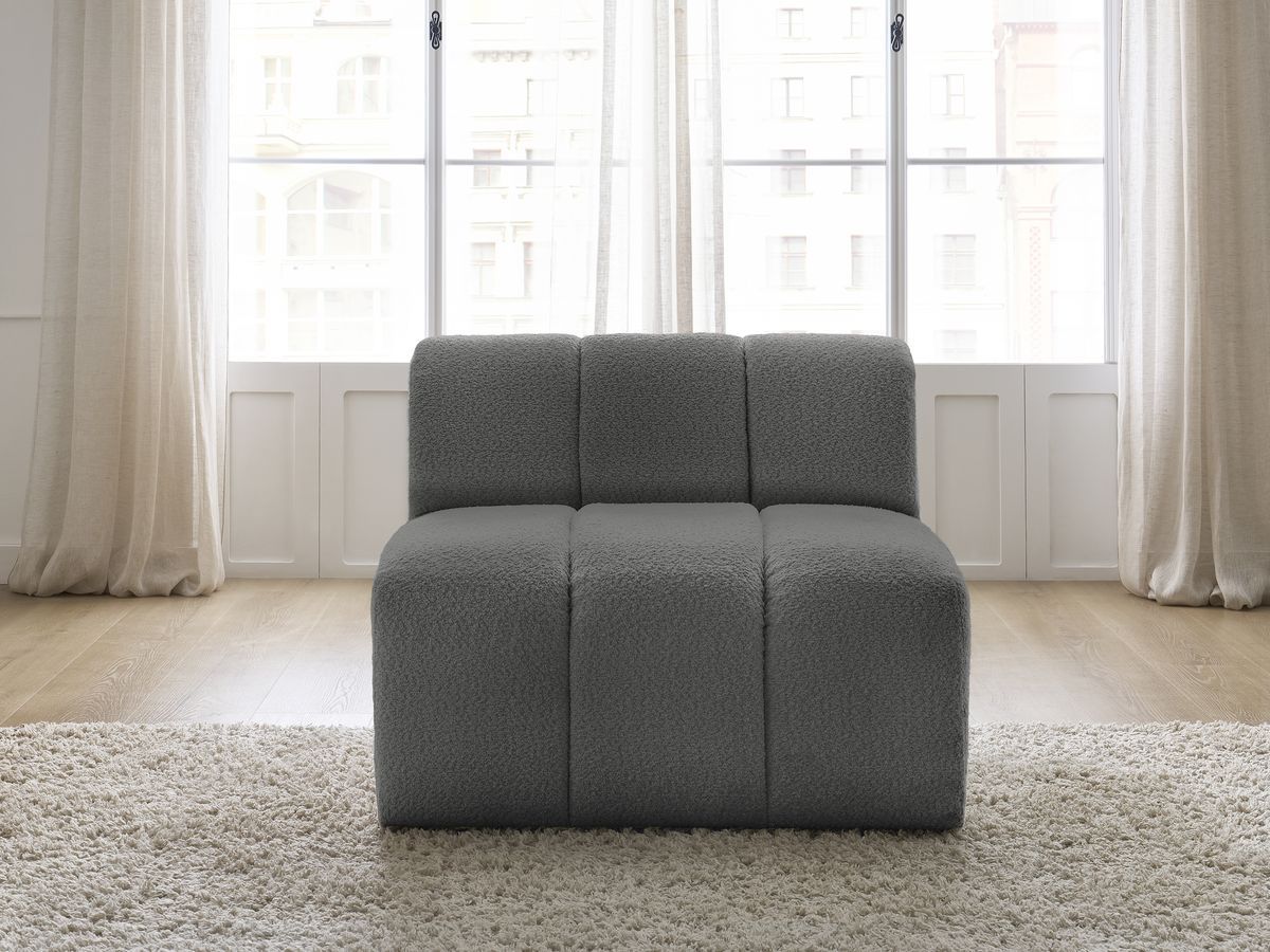 Chauffeuse 1 place pour canapé modulable ANNECY tissu bouclette