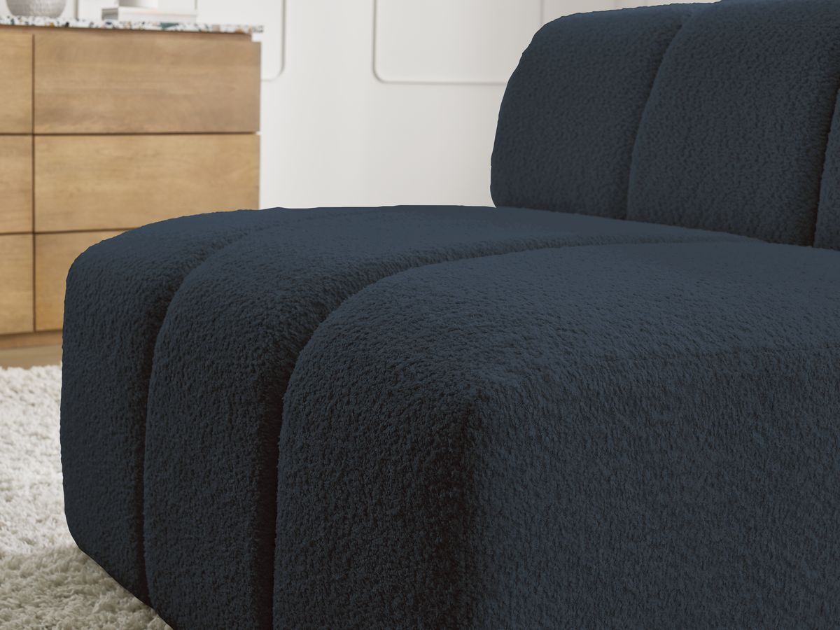 Chauffeuse 1 place pour canapé modulable ANNECY tissu bouclette