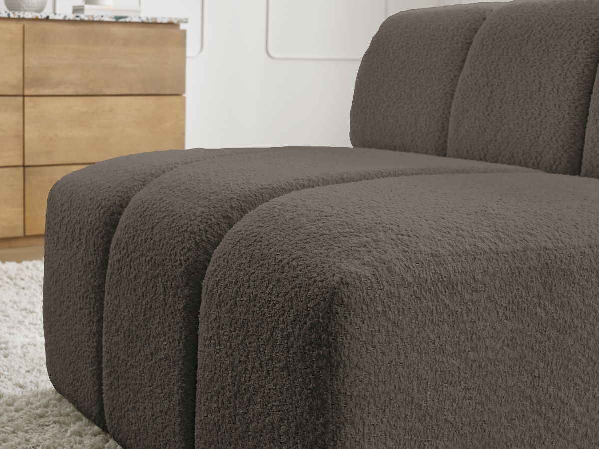 Chauffeuse 1 place pour canapé modulable ANNECY tissu bouclette