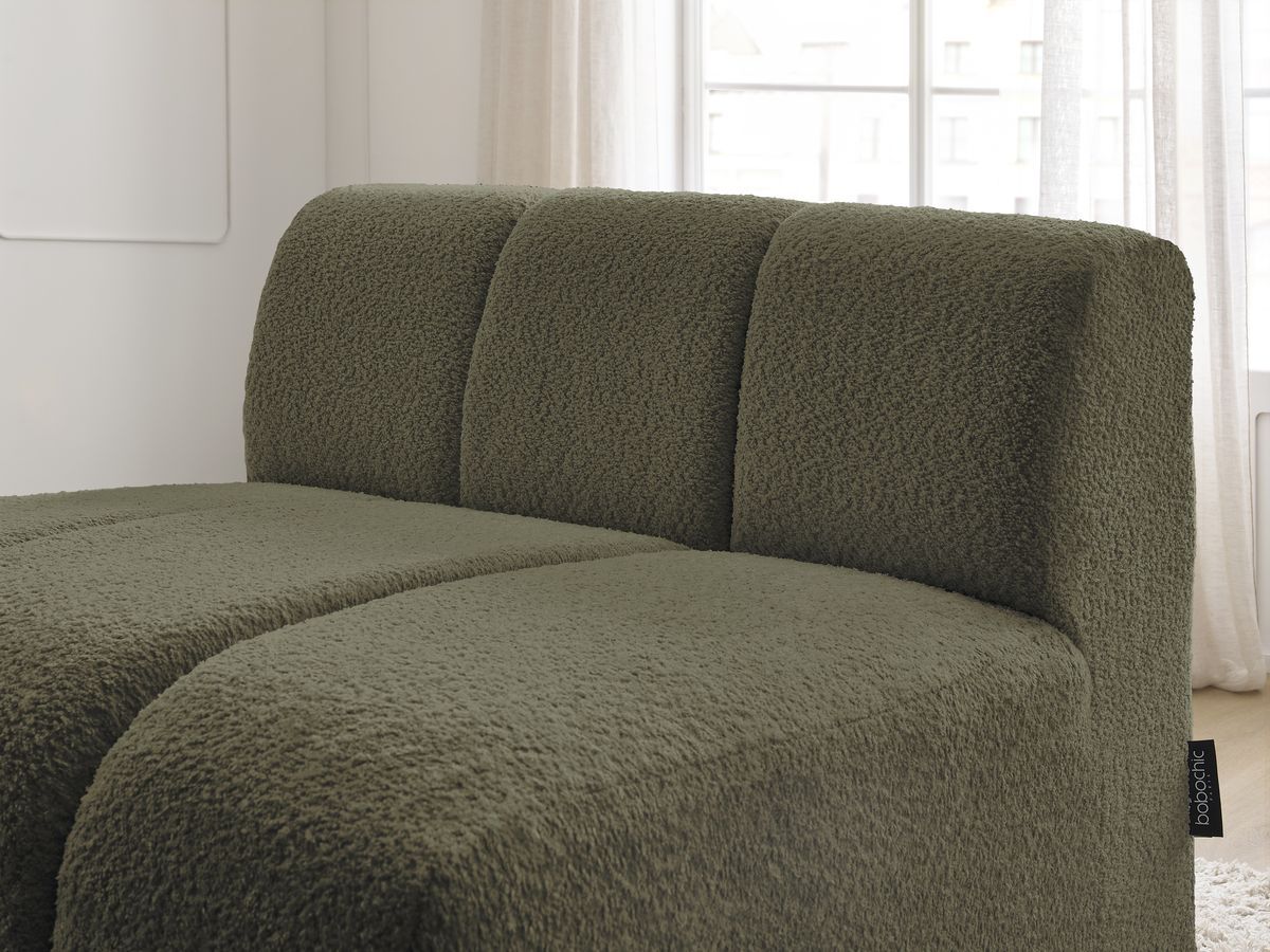 Chauffeuse 1 place pour canapé modulable ANNECY tissu bouclette