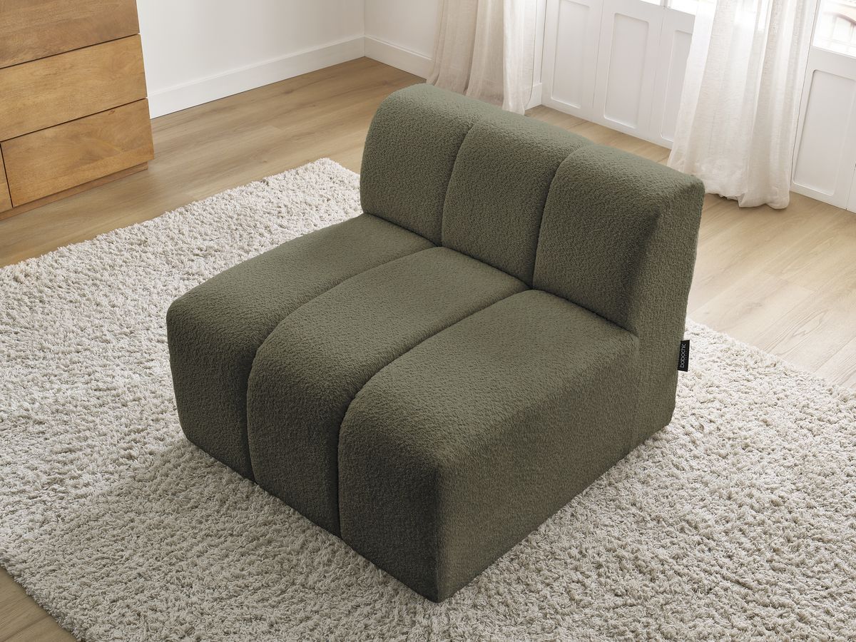 Chauffeuse 1 place pour canapé modulable ANNECY tissu bouclette