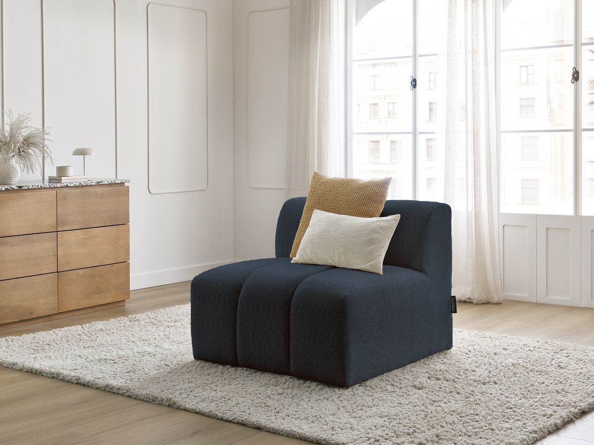 Chauffeuse 1 place pour canapé modulable ANNECY tissu bouclette