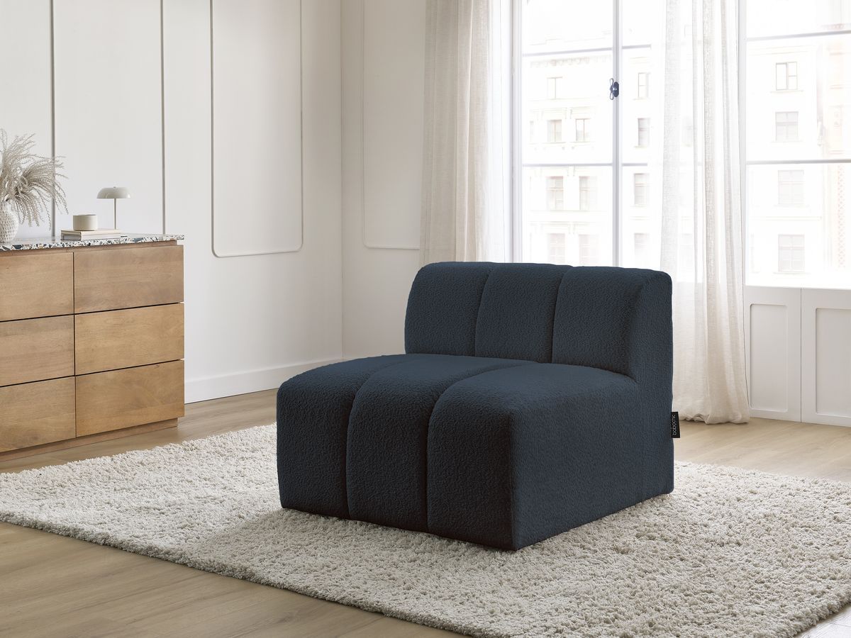Chauffeuse 1 place pour canapé modulable ANNECY tissu bouclette