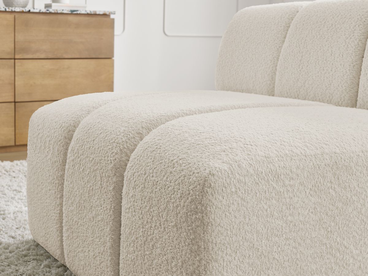 Chauffeuse 1 place pour canapé modulable ANNECY tissu bouclette