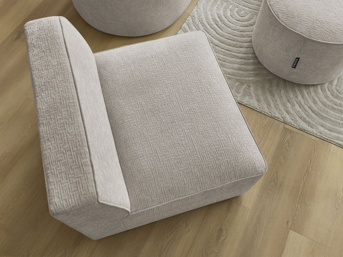 Chauffeuse 1 place pour canapé modulable ROUSSEAU tissu texturé