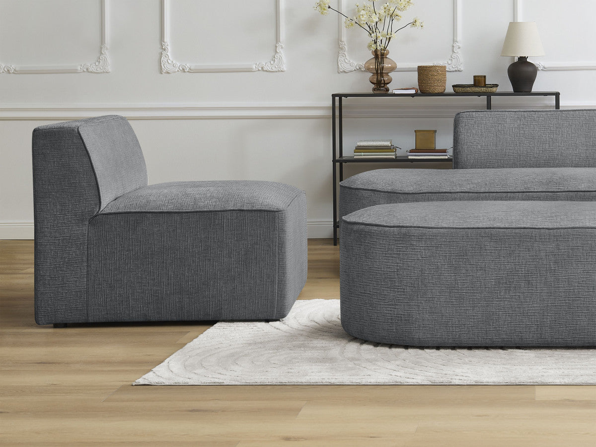 Chauffeuse 1 place pour canapé modulable ROUSSEAU tissu texturé