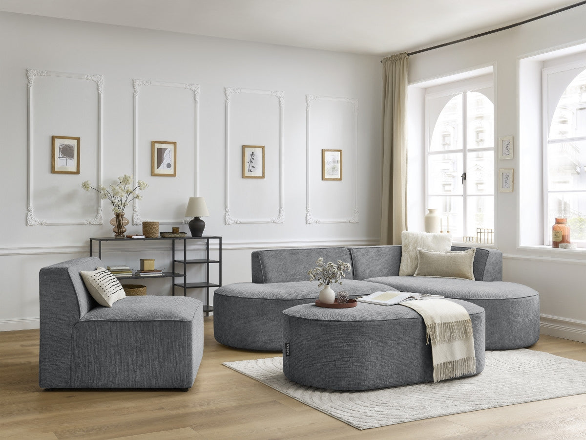 Chauffeuse 1 place pour canapé modulable ROUSSEAU tissu texturé