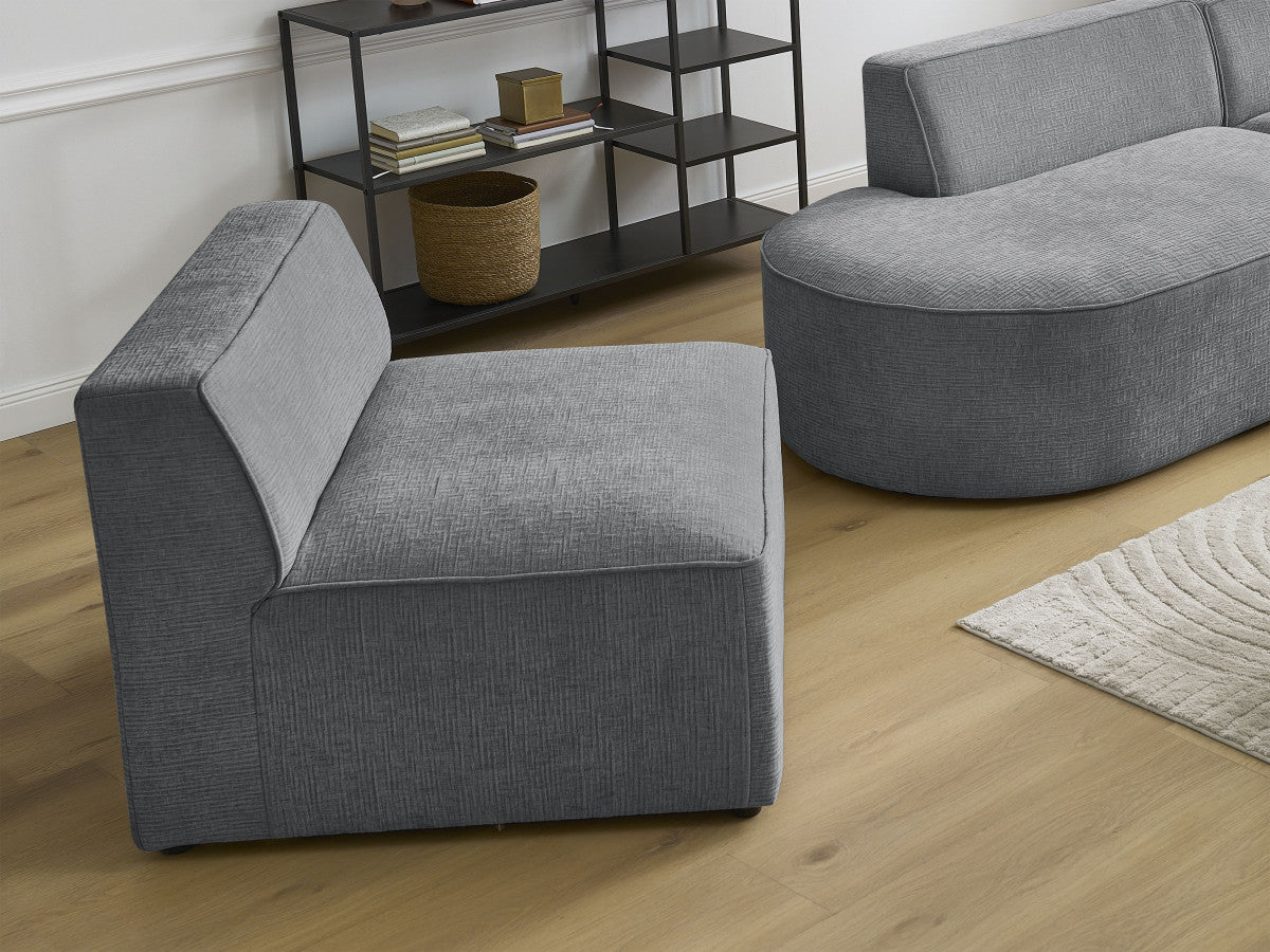 Chauffeuse 1 place pour canapé modulable ROUSSEAU tissu texturé
