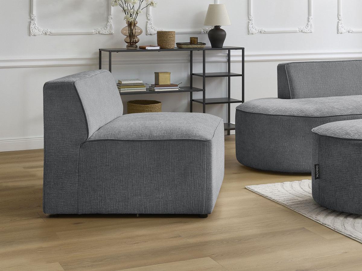Chauffeuse 1 place pour canapé modulable ROUSSEAU tissu texturé