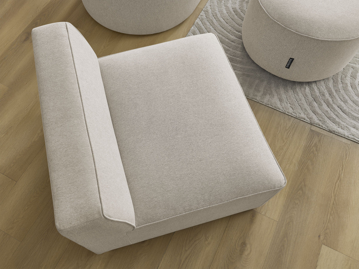 Chauffeuse 1 place pour canapé modulable ROUSSEAU tissu chiné