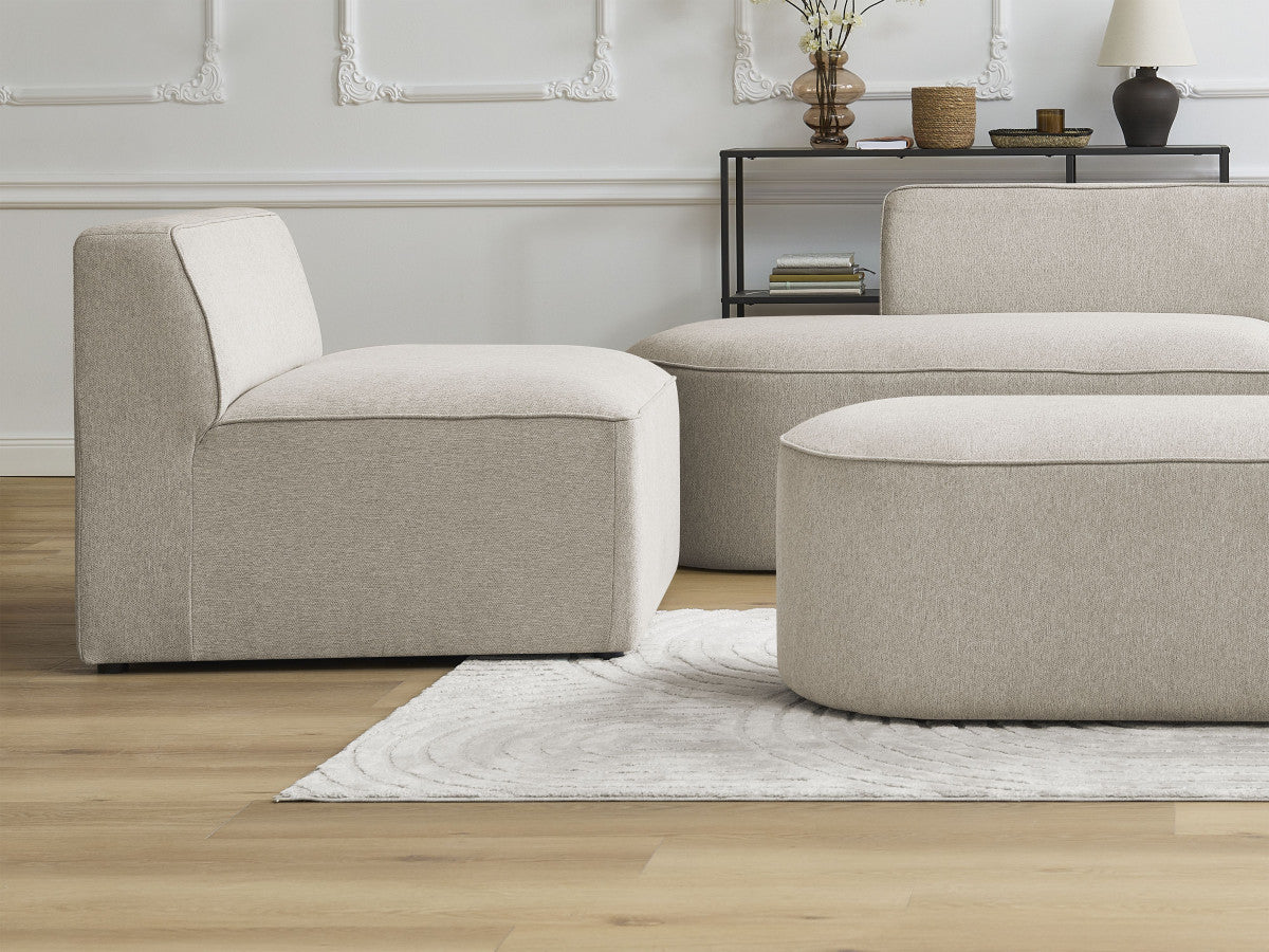 Chauffeuse 1 place pour canapé modulable ROUSSEAU tissu chiné
