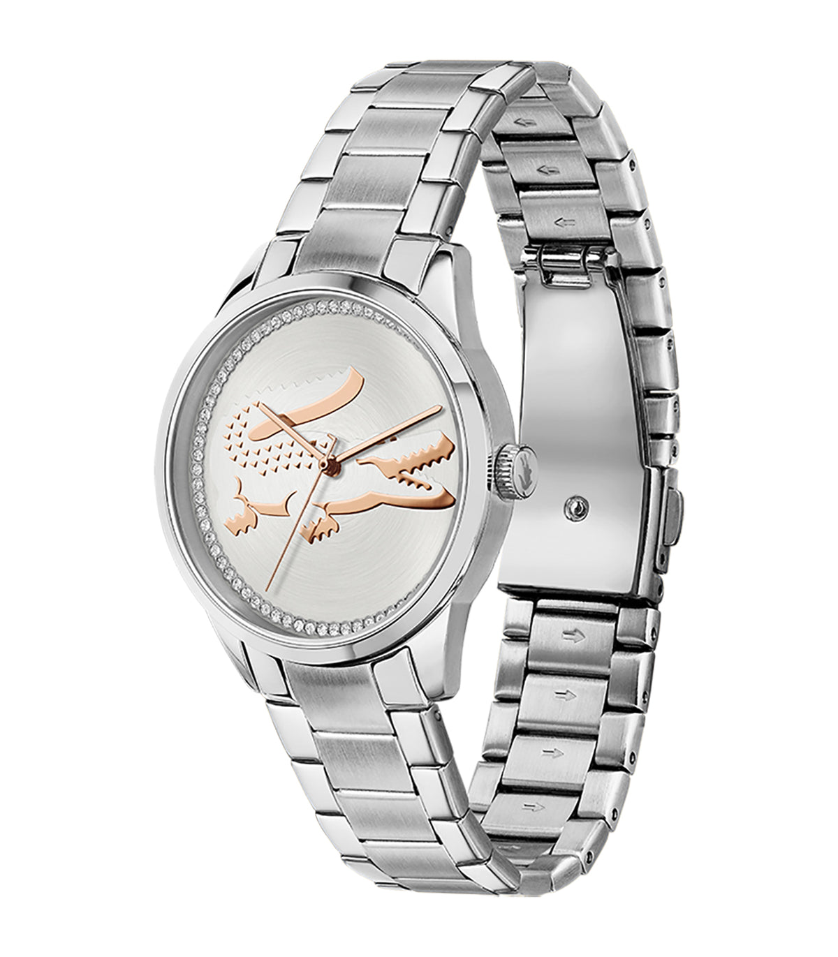Lacoste - Lifestyle - Vrouw - Stalen Armband - Stalen Kast - Zilveren Wijzerplaat