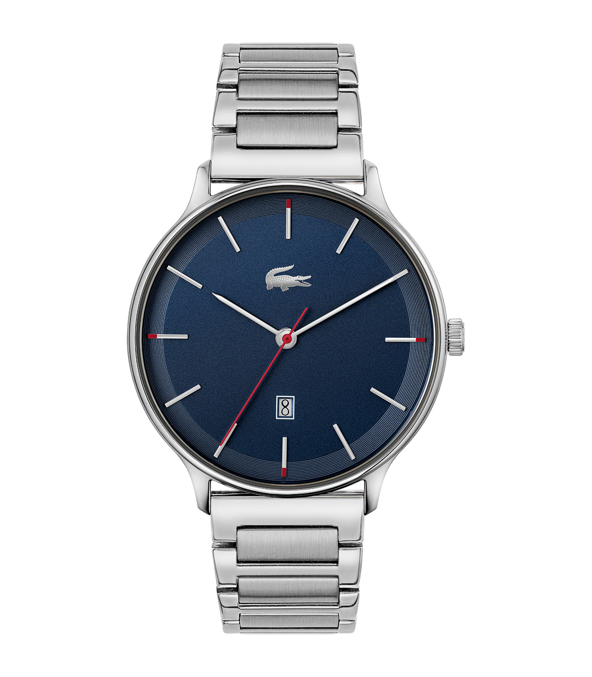 Lacoste - Classic Elegance - Man - Zilveren Armband - Blauwe Wijzerplaat - Zilveren Kast