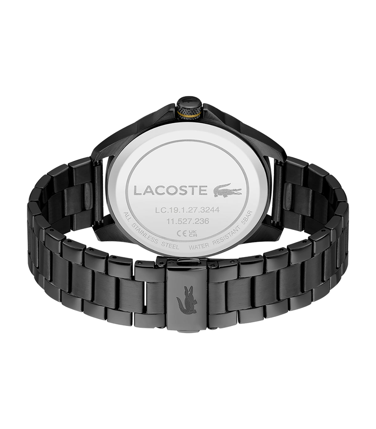 Lacoste - Lifestyle - Man - Zwarte Armband - Zwarte Wijzerplaat - Zwarte Kast