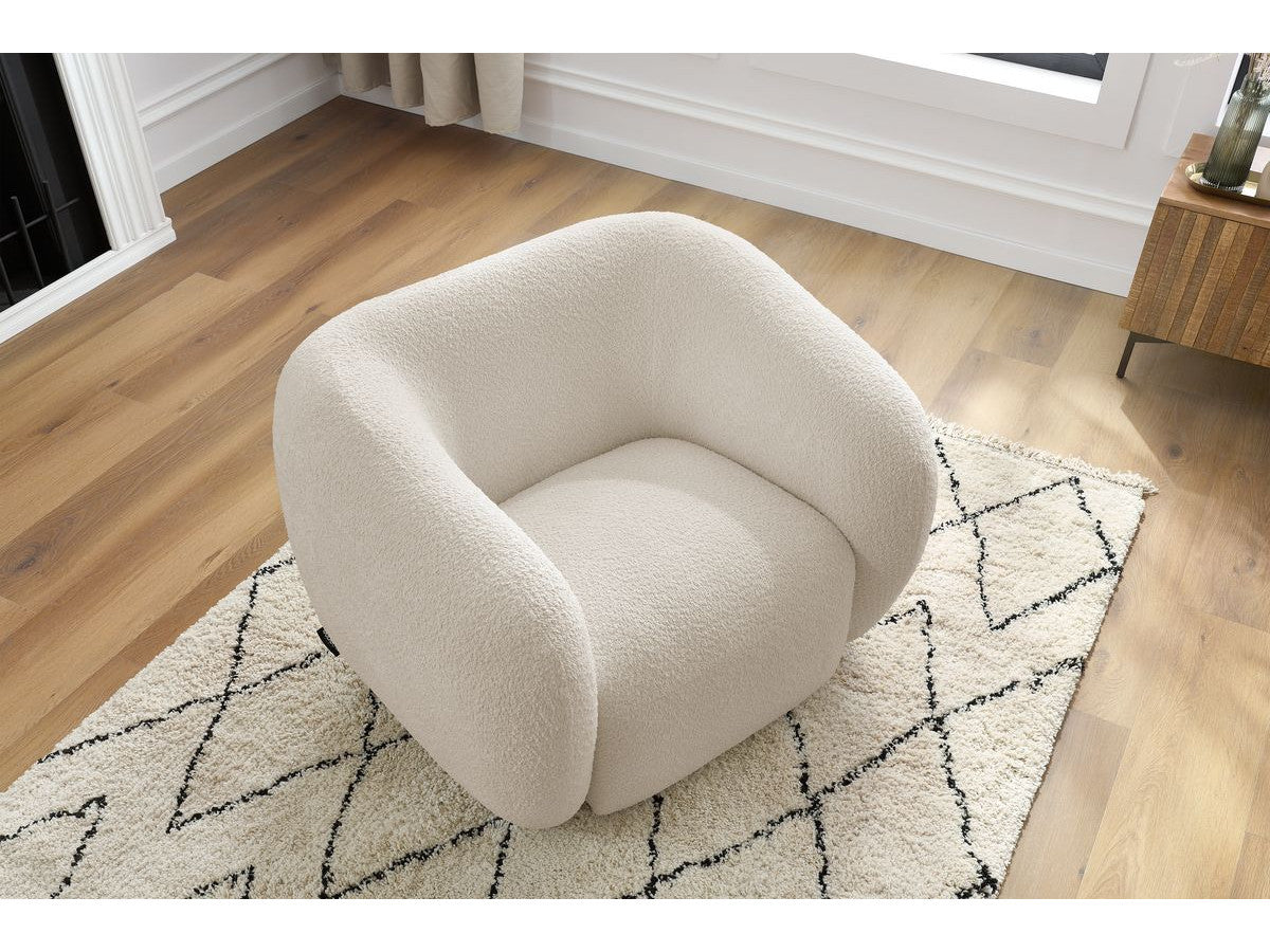 Fauteuil CELINE tissu bouclette