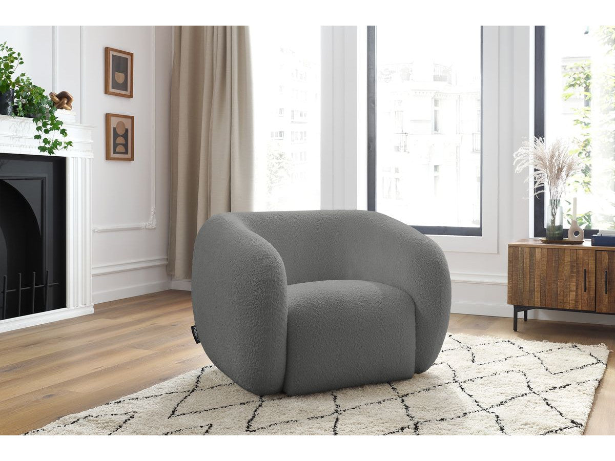 Fauteuil CELINE tissu bouclette