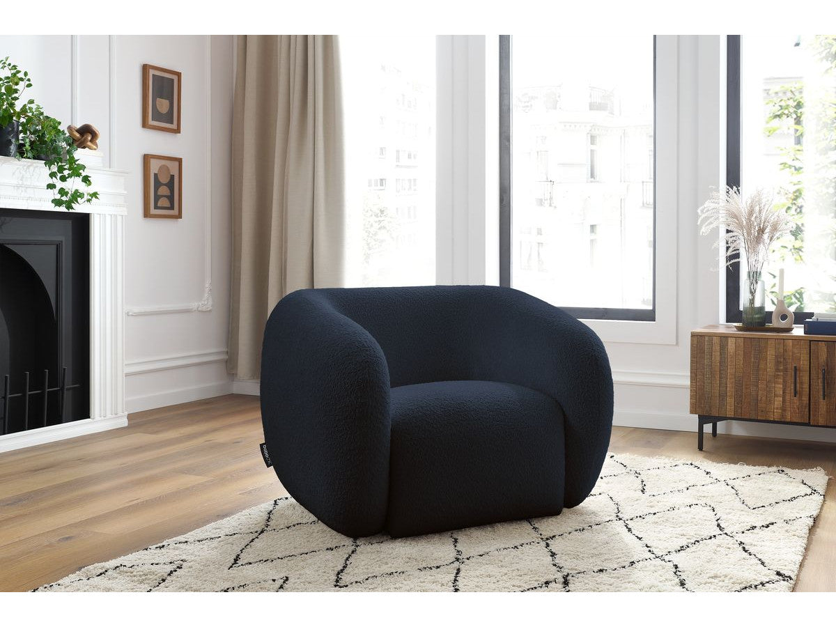 Fauteuil CELINE tissu bouclette