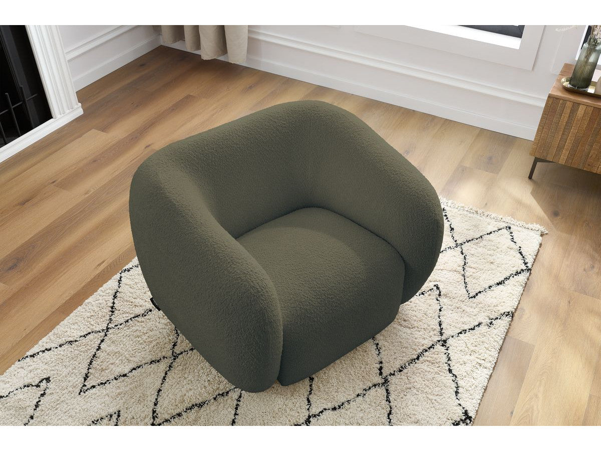 Fauteuil CELINE tissu bouclette