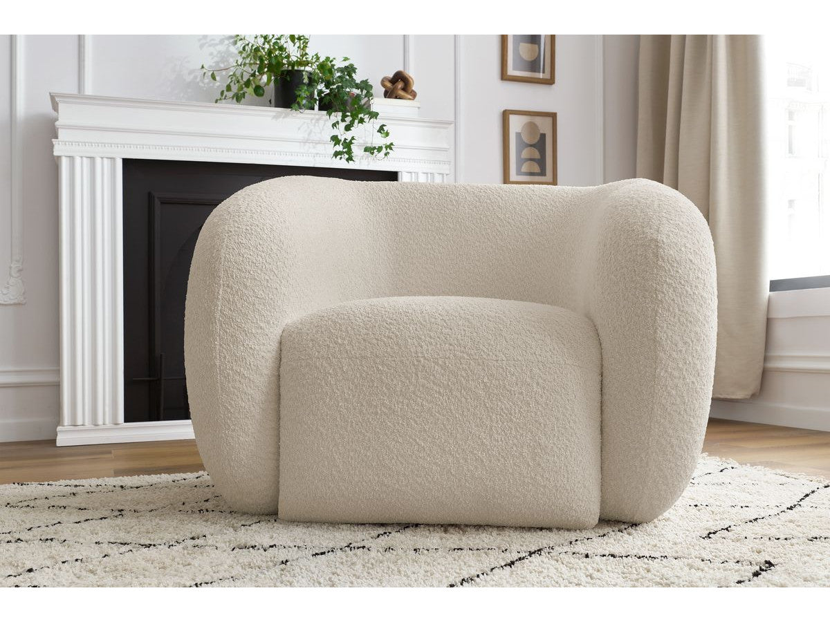 Fauteuil CELINE tissu bouclette