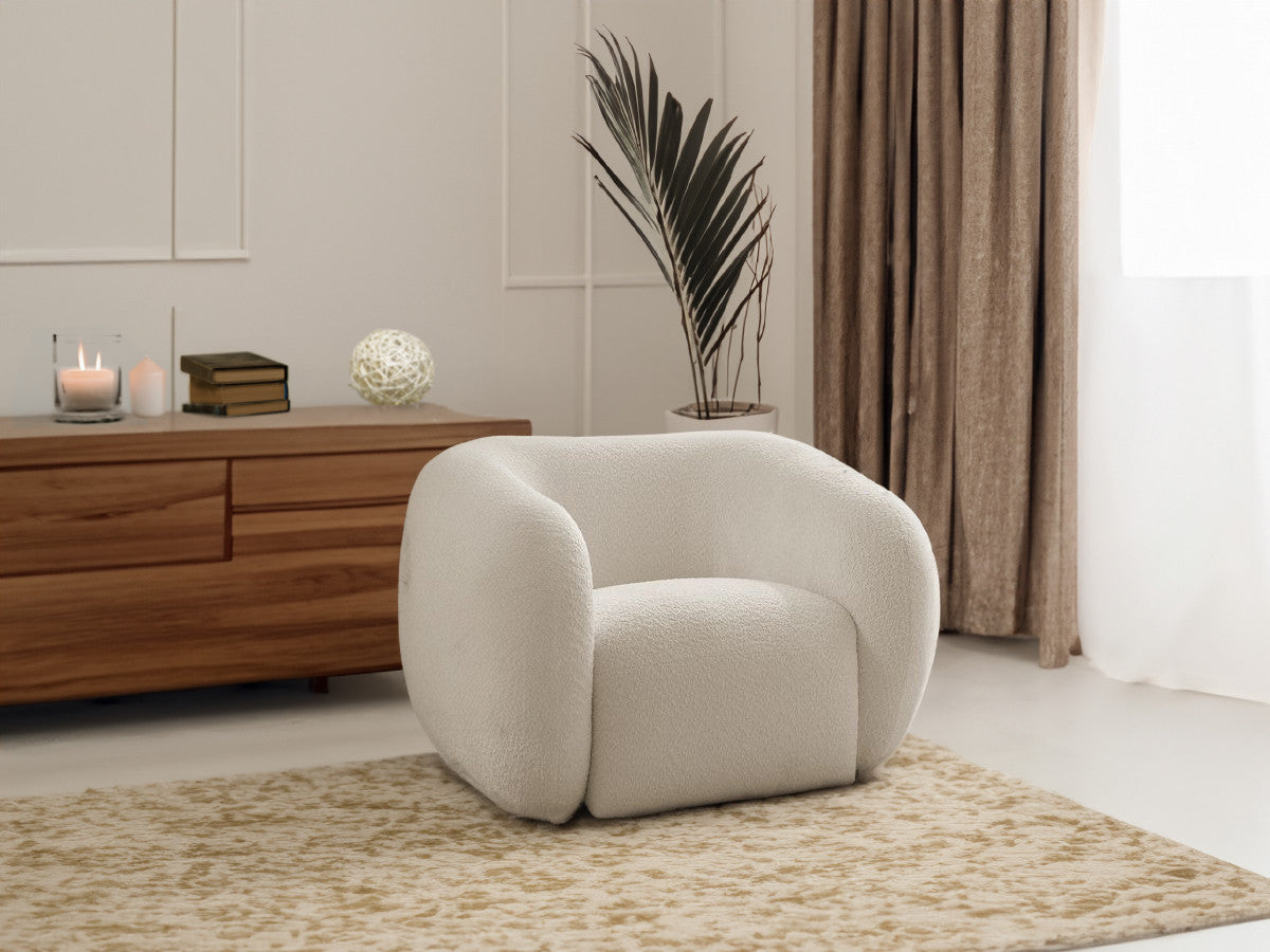 Fauteuil CELINE tissu bouclette