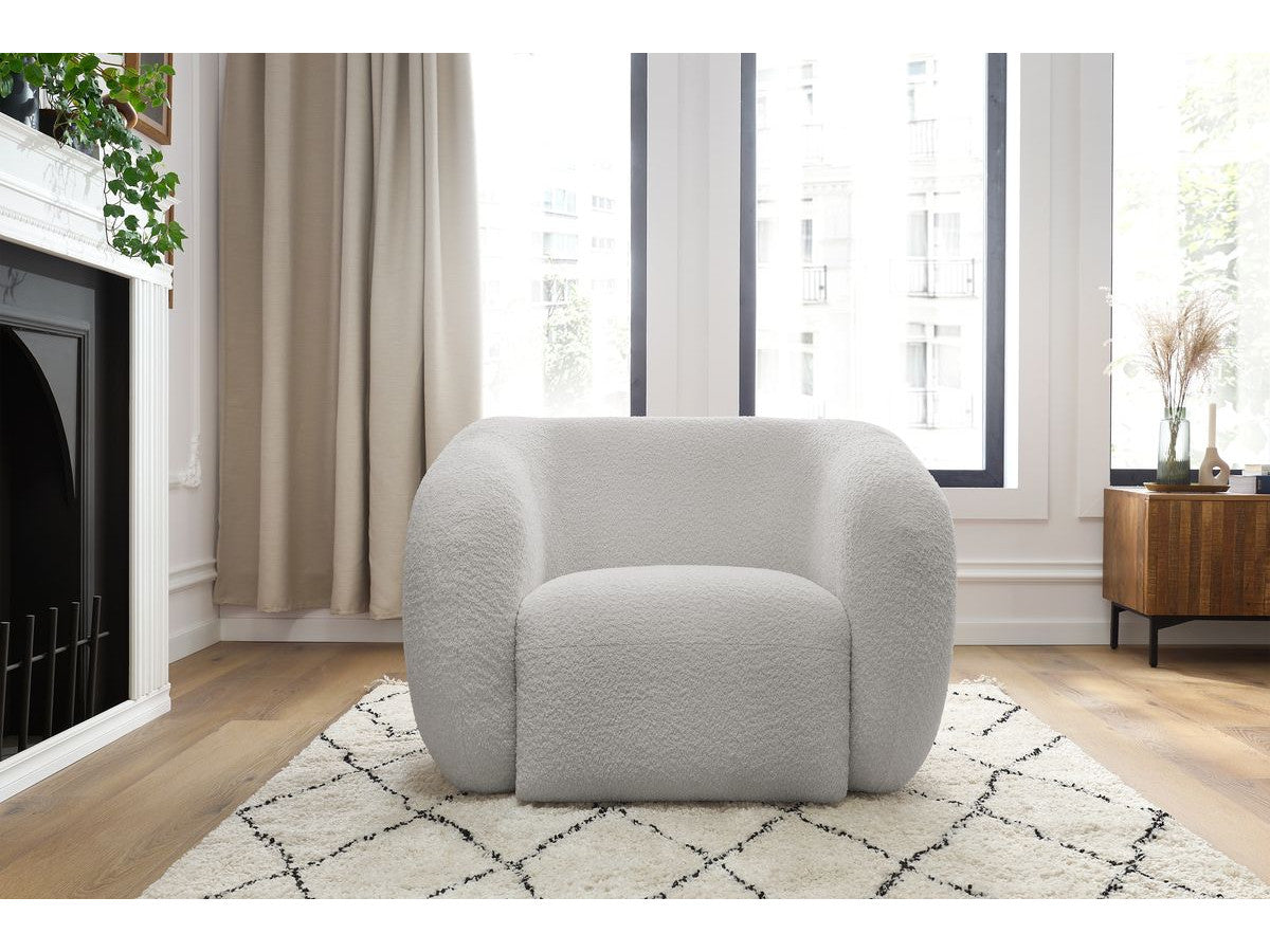 Fauteuil CELINE tissu bouclette