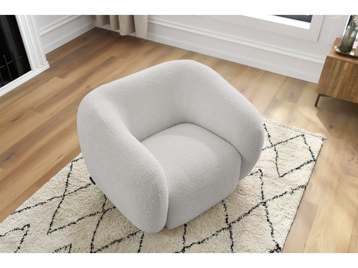 Fauteuil CELINE tissu bouclette
