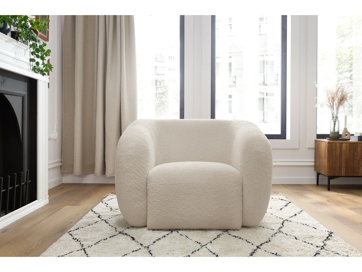 Fauteuil CELINE tissu bouclette