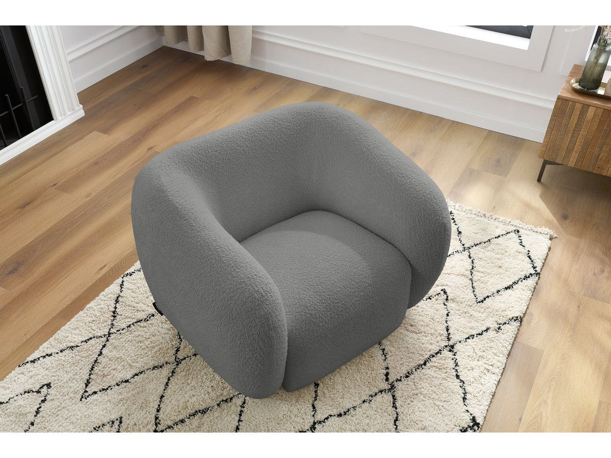 Fauteuil CELINE tissu bouclette