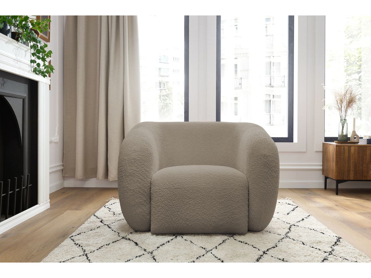 Fauteuil CELINE tissu bouclette