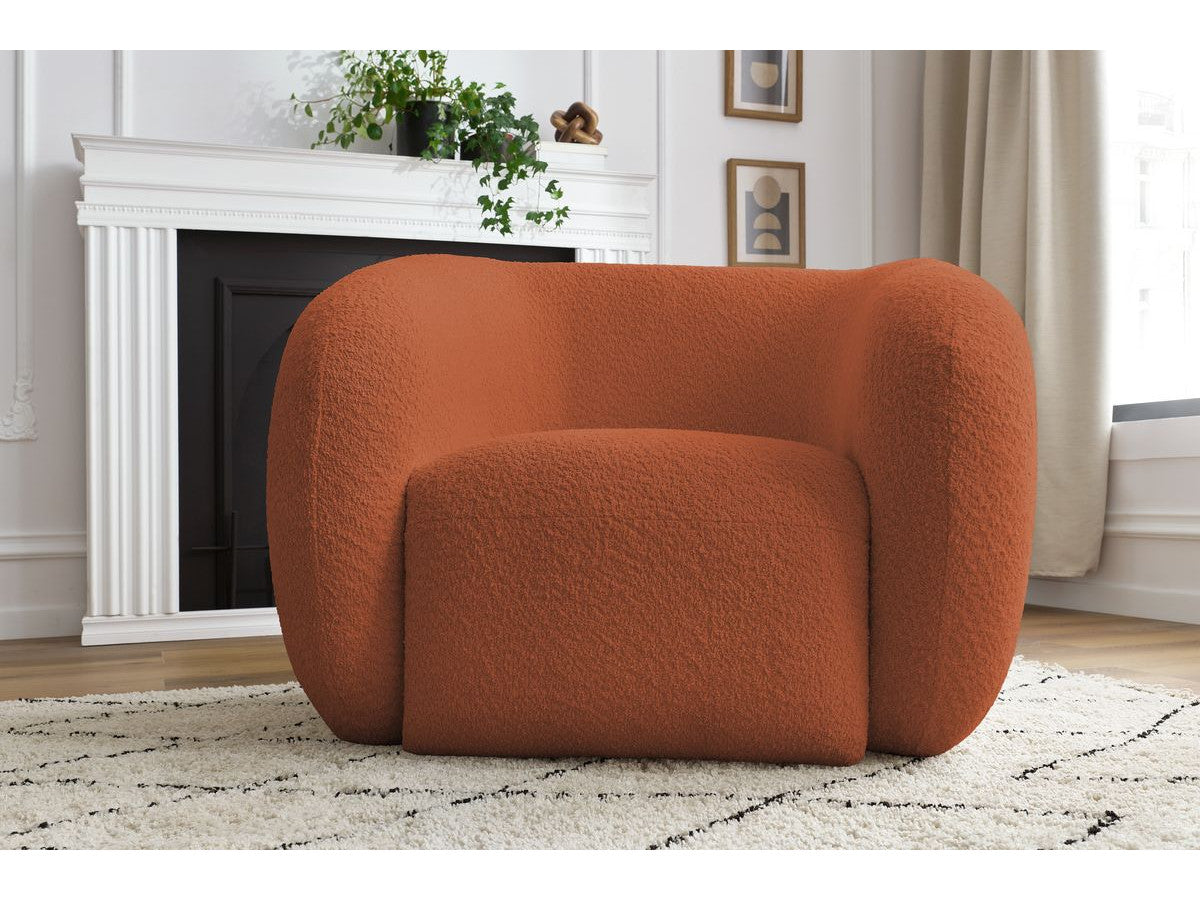 Fauteuil CELINE tissu bouclette