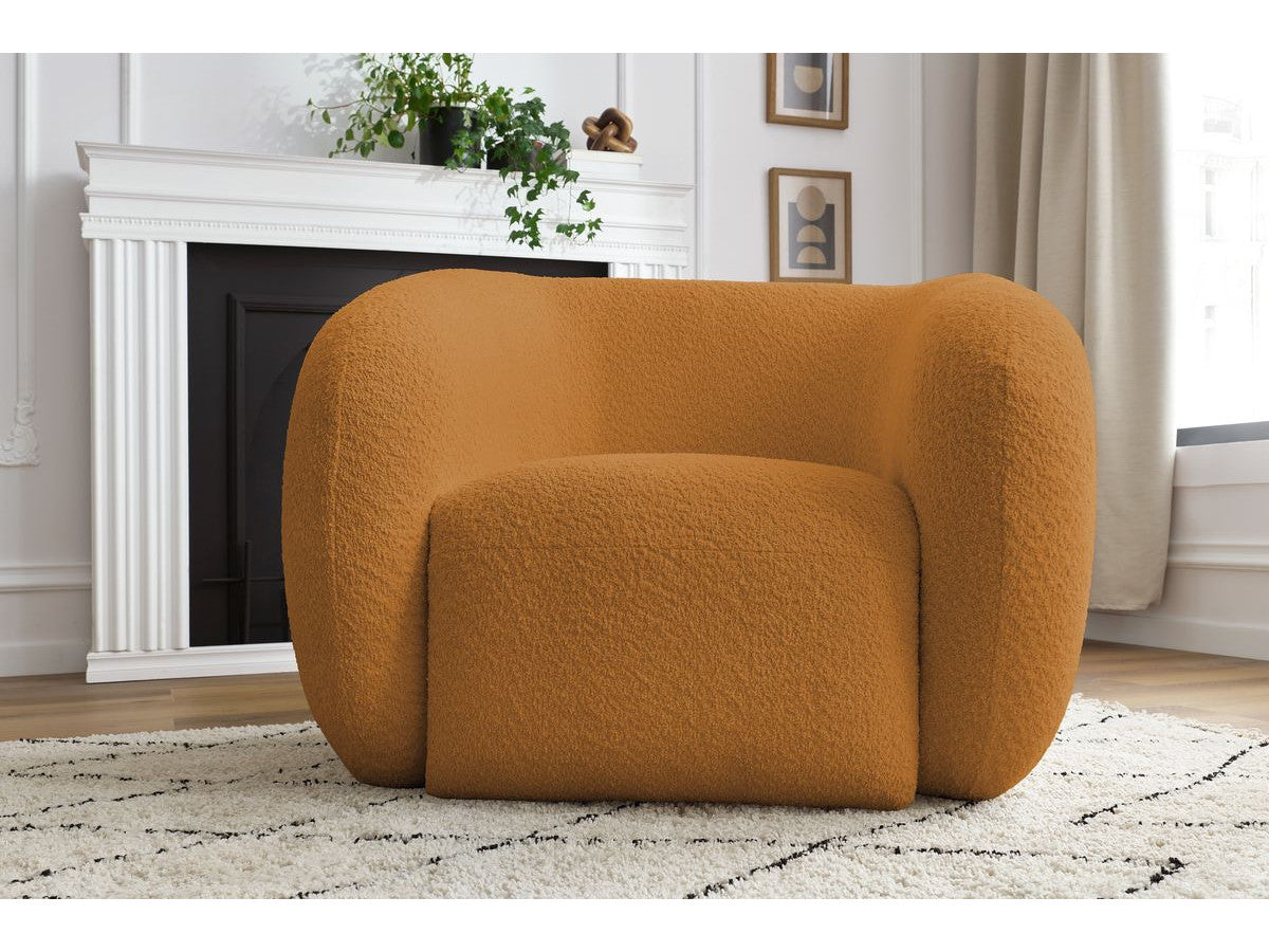Fauteuil CELINE tissu bouclette