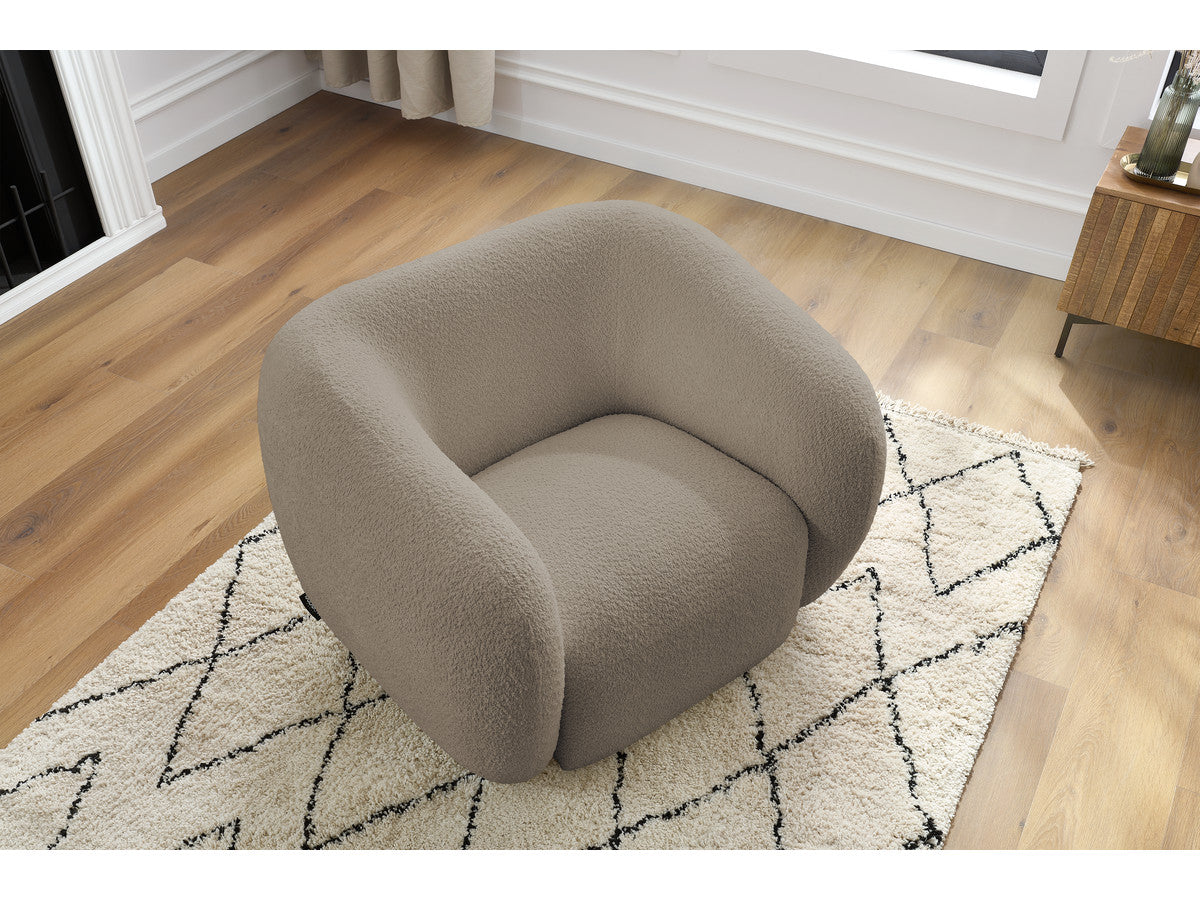 Fauteuil CELINE tissu bouclette